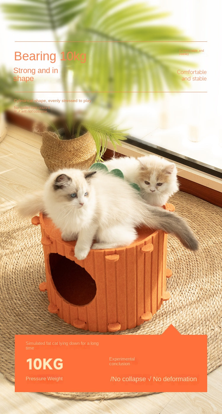 SnortSquad - Carrot Cat Nest: Adorable & Cozy Feline Retreat