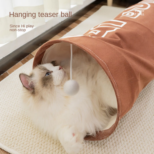SnortSquad - Cat Teaser Wand Cat Tunnel: Fun & Versatile Cat Toy