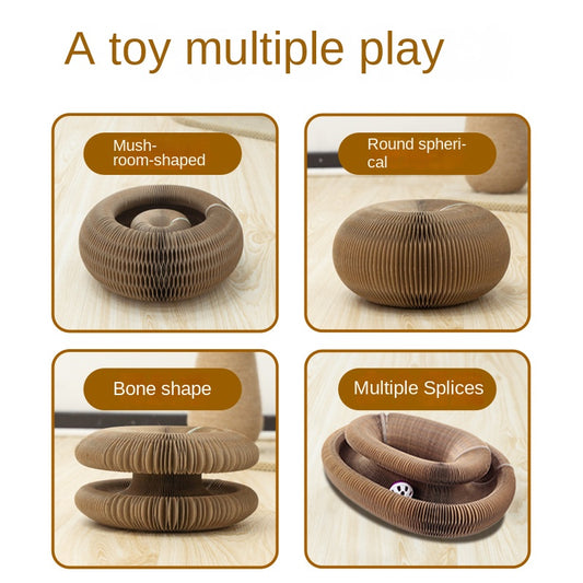 SnortSquad - Foldable Deformation Accordion: Fun & Versatile Cat Toy