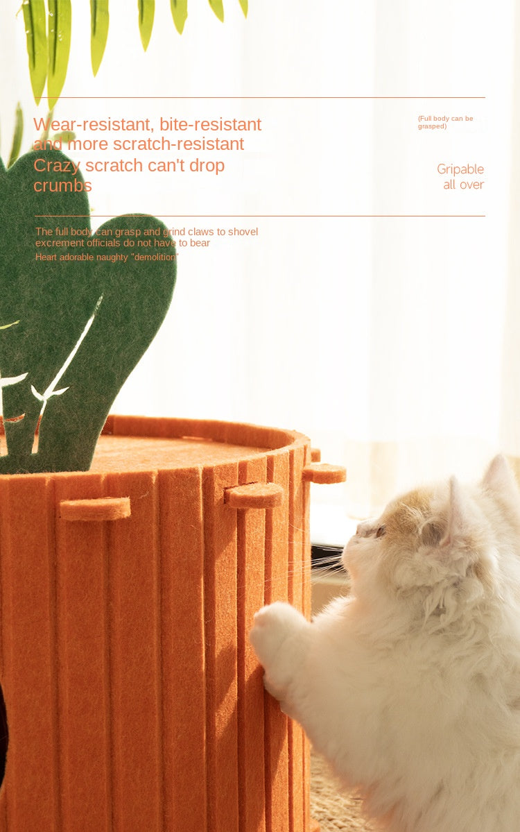 SnortSquad - Carrot Cat Nest: Adorable & Cozy Feline Retreat