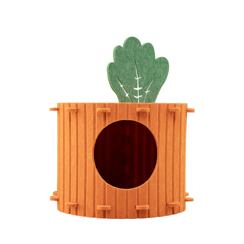 SnortSquad - Carrot Cat Nest: Adorable & Cozy Feline Retreat