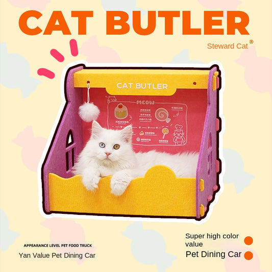 SnortSquad - Creative Felt Cat Bed: Cozy & Stylish Haven for Your Cat