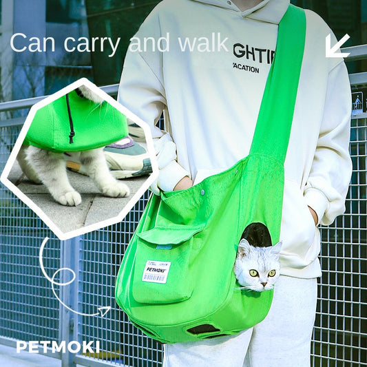 SnortSquad - Crossbody Breathable Canvas Pet Travel Bag: Stylish & Practical Pet Carrier