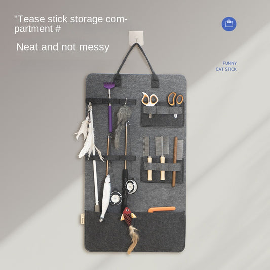 SnortSquad - Cat Teaser Wand Storage Bag: Practical Pet Supply Organizer