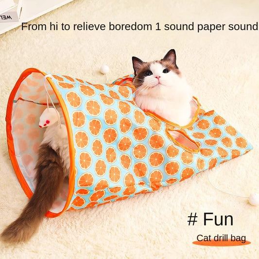SnortSquad - Ringing Paper Cat Tunnel: Fun & Engaging Cat Toy
