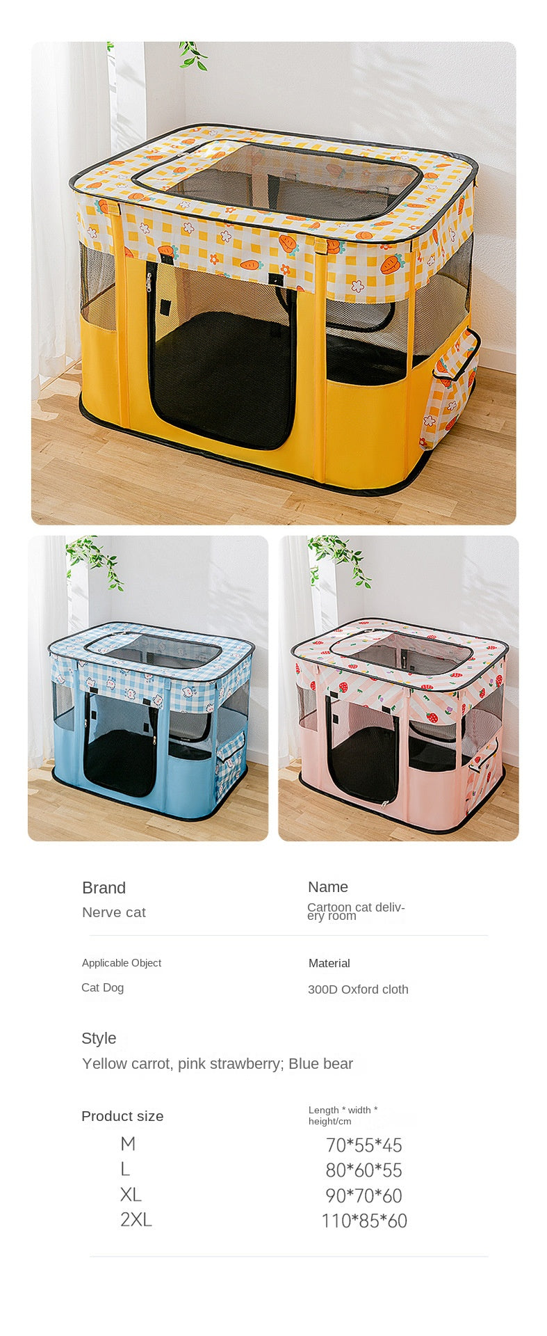 SnortSquad - Folding Puppy Dog Cat Cage: Convenient & Secure Pet Housing