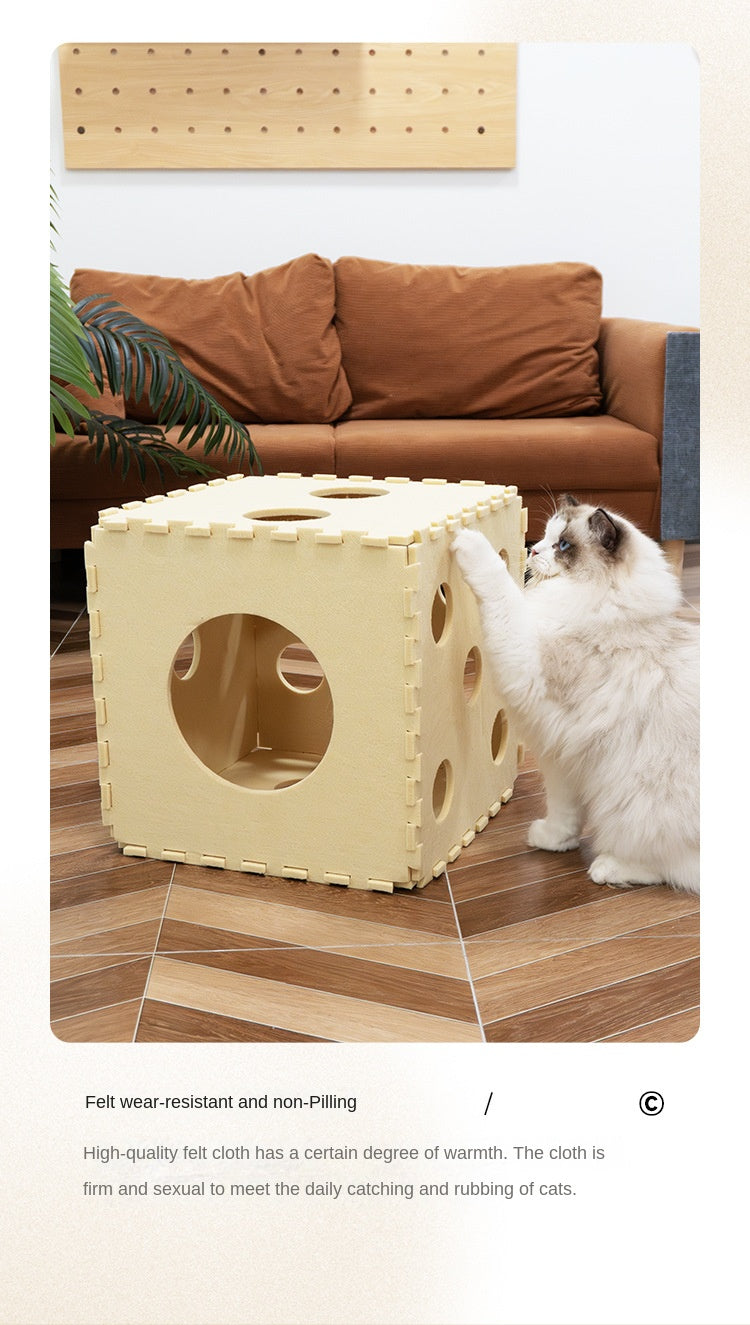 SnortSquad - Removable and Washable Folding Cat House: Practical & Comfortable Cat Shelter