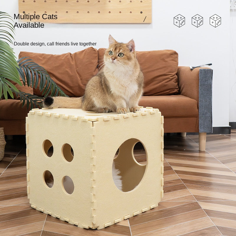 SnortSquad - Removable and Washable Folding Cat House: Practical & Comfortable Cat Shelter