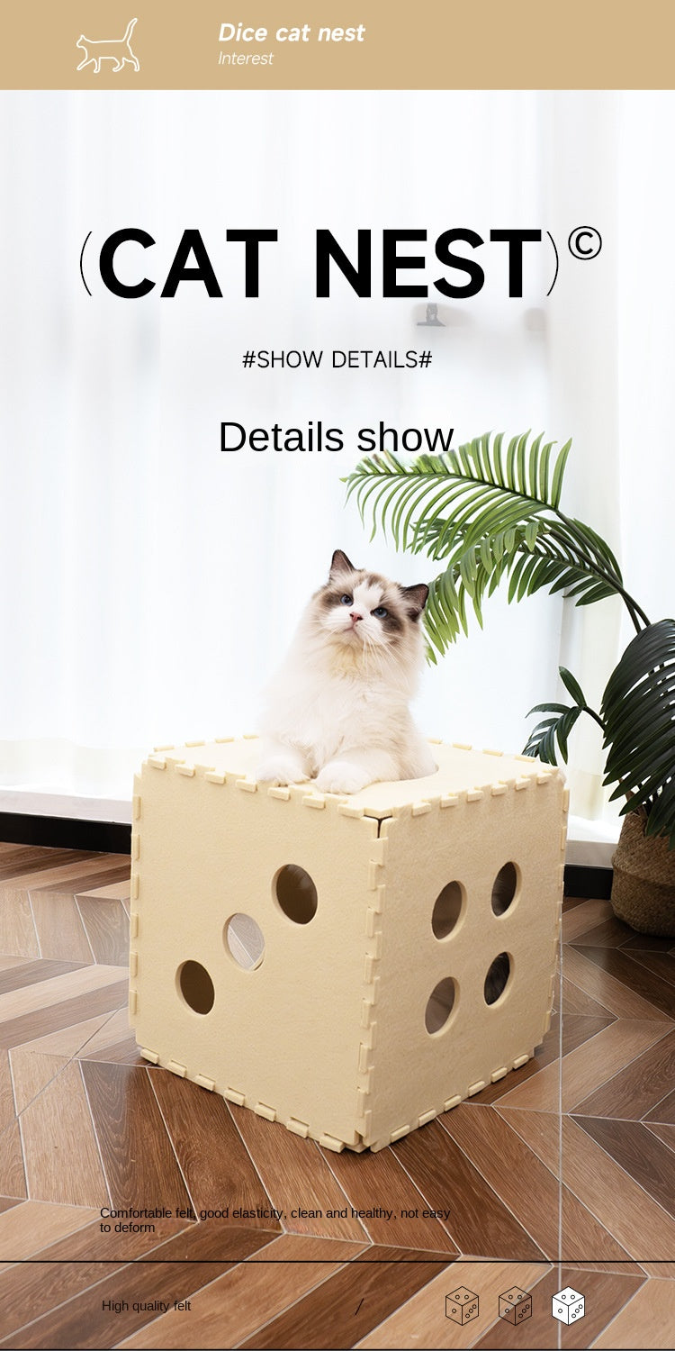 SnortSquad - Removable and Washable Folding Cat House: Practical & Comfortable Cat Shelter