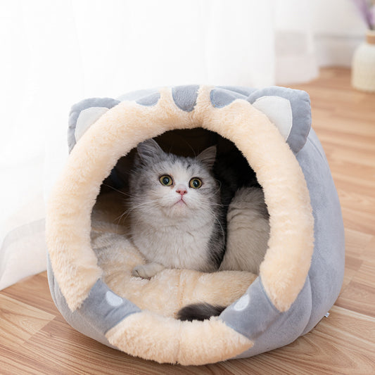 SnortSquad - Deep Sleep Plush Cat Nest: Cozy & Secure Haven for Cats Description