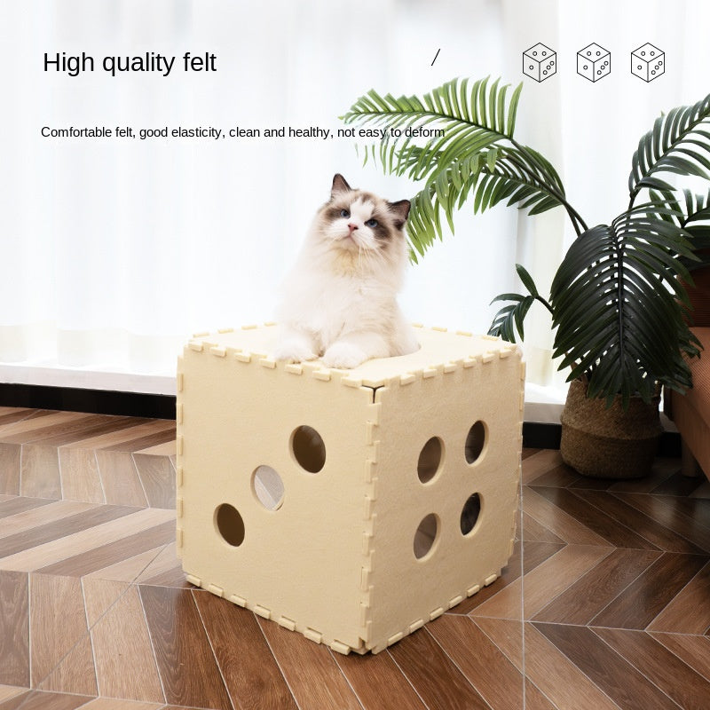 SnortSquad - Removable and Washable Folding Cat House: Practical & Comfortable Cat Shelter